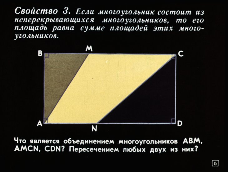 Кадр 5 диафильма «Площади многоугольников»
