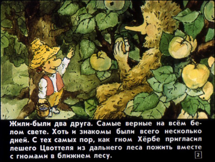 Кадр 2 диафильма «Новый Год гнома Хербе»