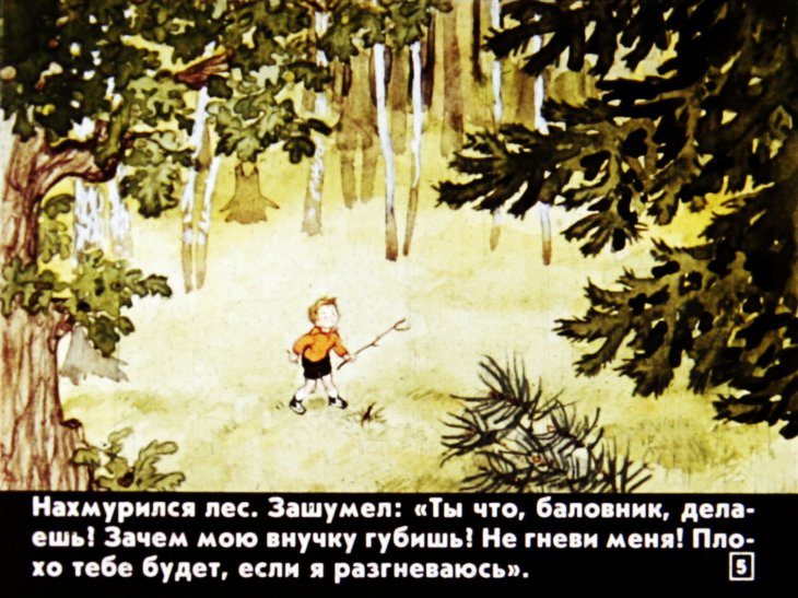 Кадр 5 диафильма «Дичок»