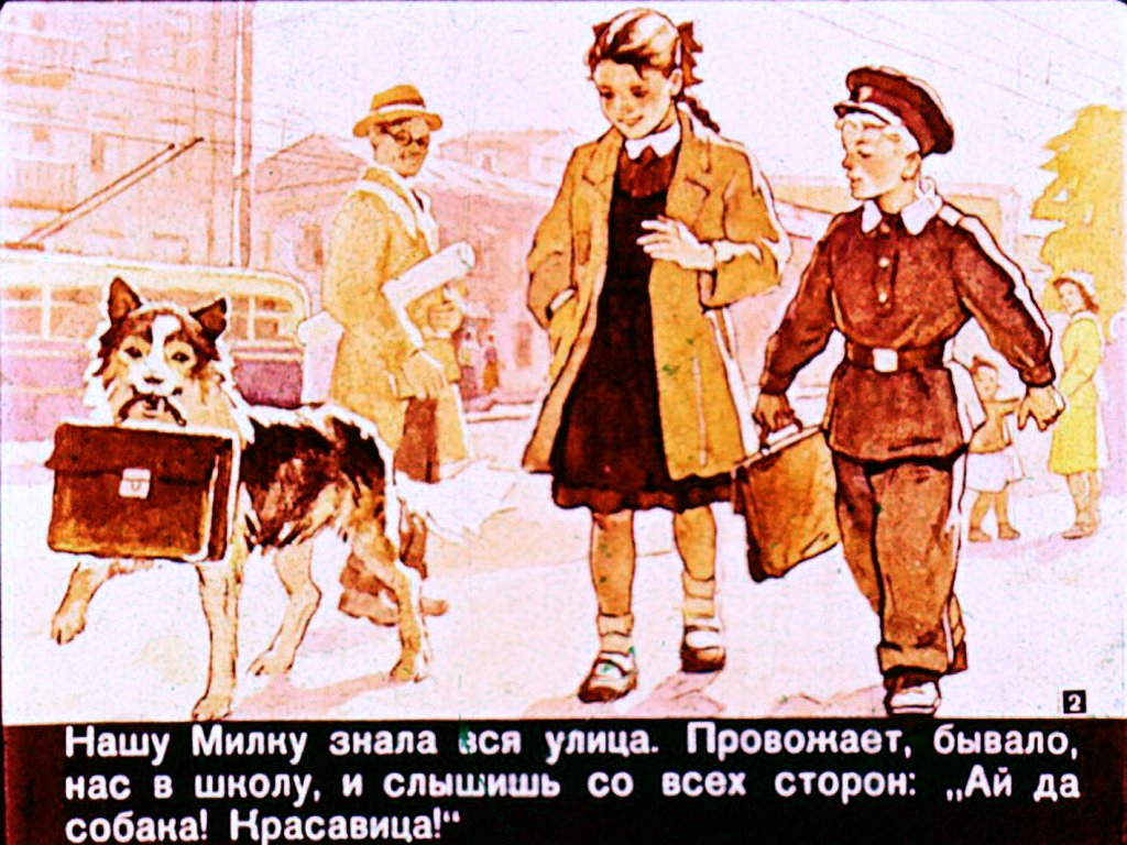 Кадр 2 диафильма «Милка»