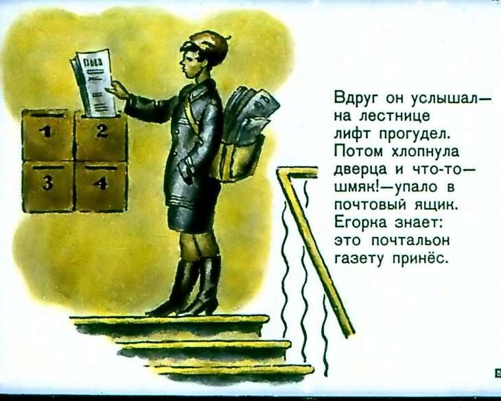 Кадр 4 диафильма «Кто раньше всех встает?»