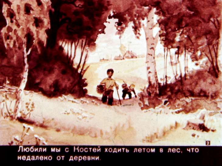 Кадр 2 диафильма «Неожиданная встреча»
