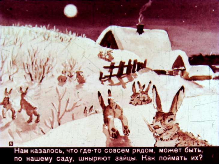 Кадр 5 диафильма «Неожиданная встреча»
