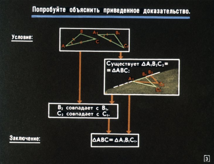 Кадр 3 диафильма «Свойства треугольников»