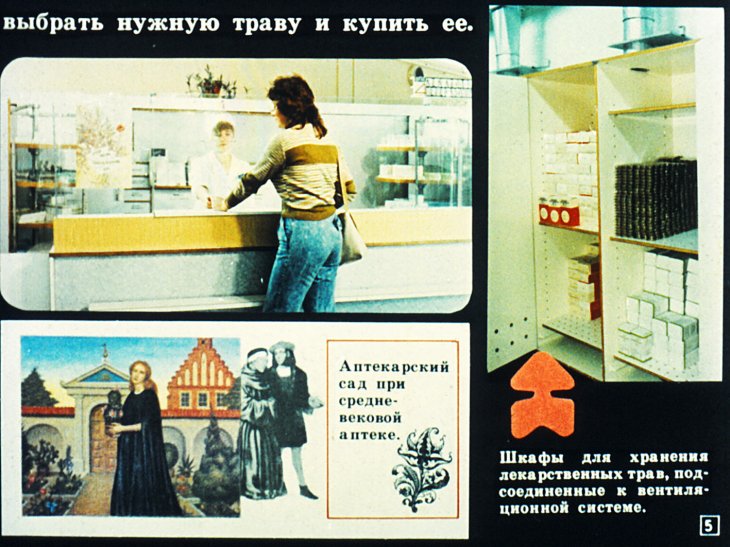 Кадр 5 диафильма «Экскурсия в аптеку»