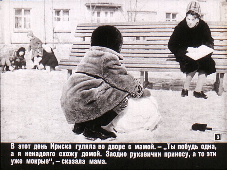 Кадр 3 диафильма «Как Ириска заблудилась»