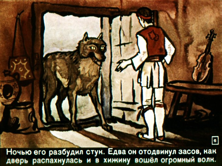 Кадр 6 диафильма «Вышивальщица птиц»
