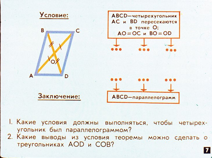Кадр 7 диафильма «Свойства четырехугольников»