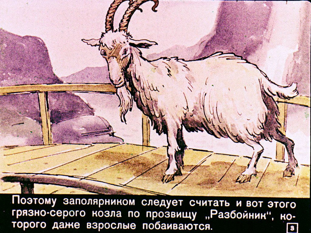 Кадр 3 диафильма «Про козла Разбойника»