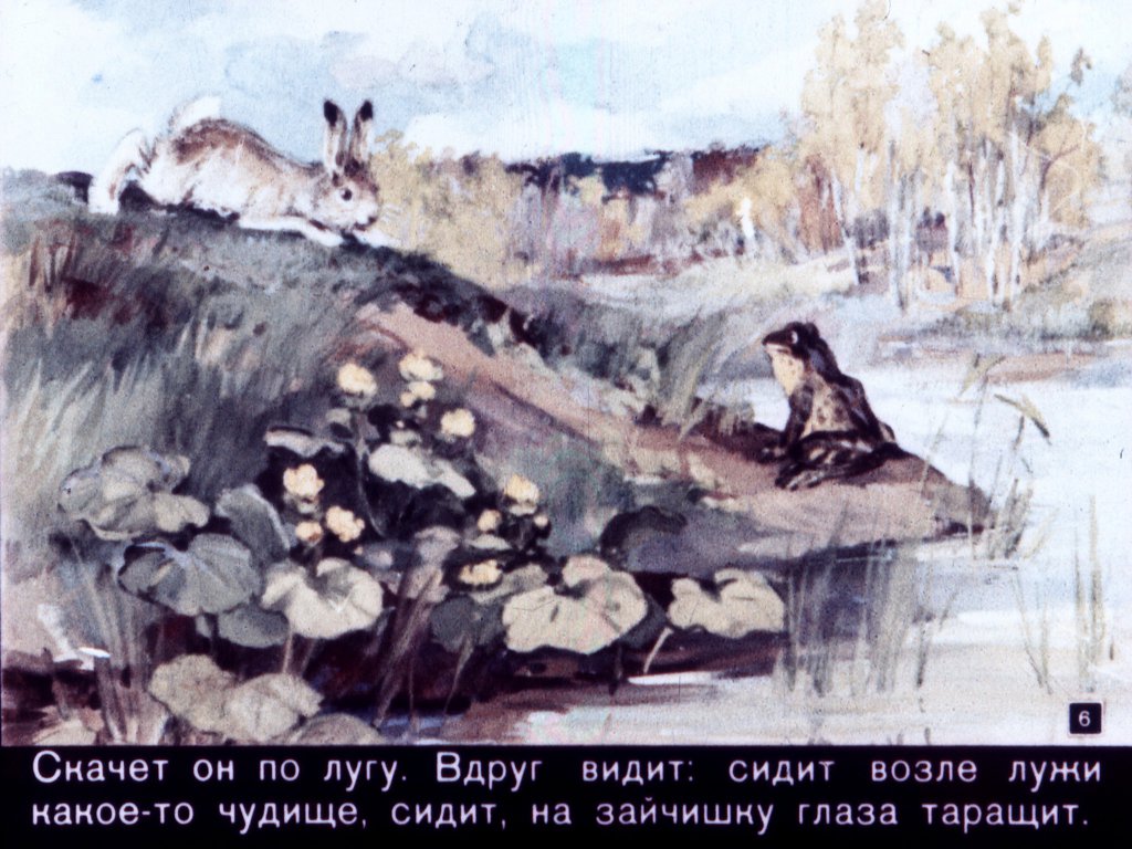 Кадр 6 диафильма «Зайкин год»