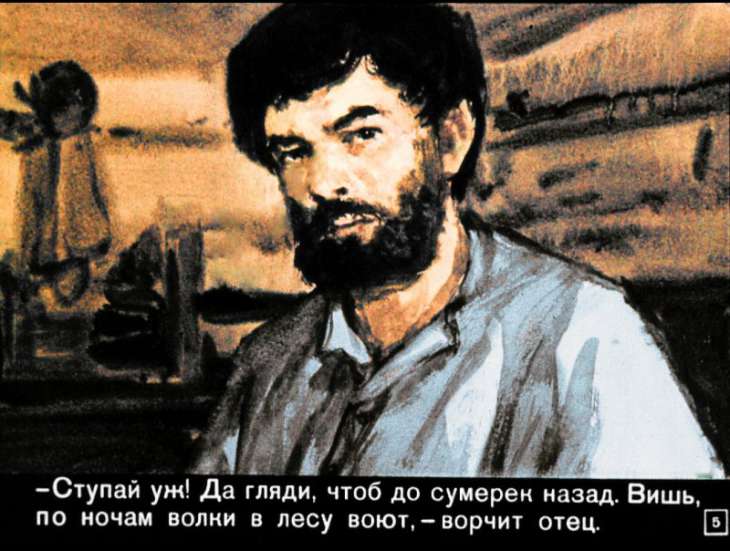 Кадр 6 диафильма «По следам»