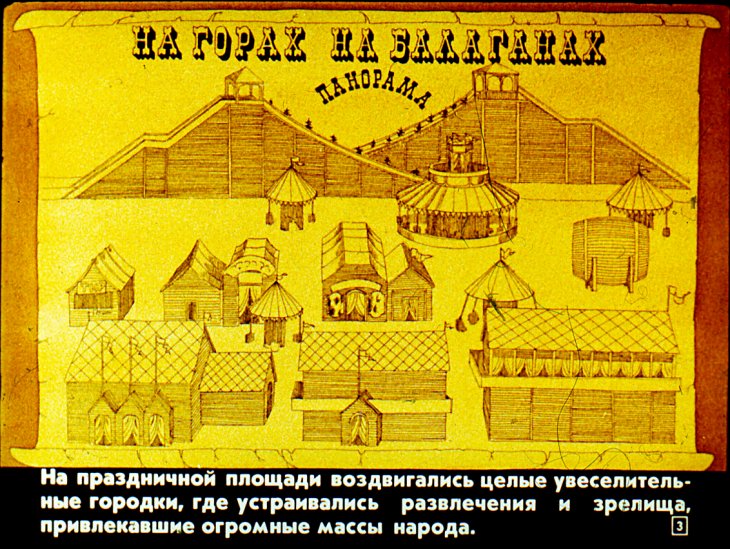 Кадр 3 диафильма «Русские народные городские увеселения XIX века»