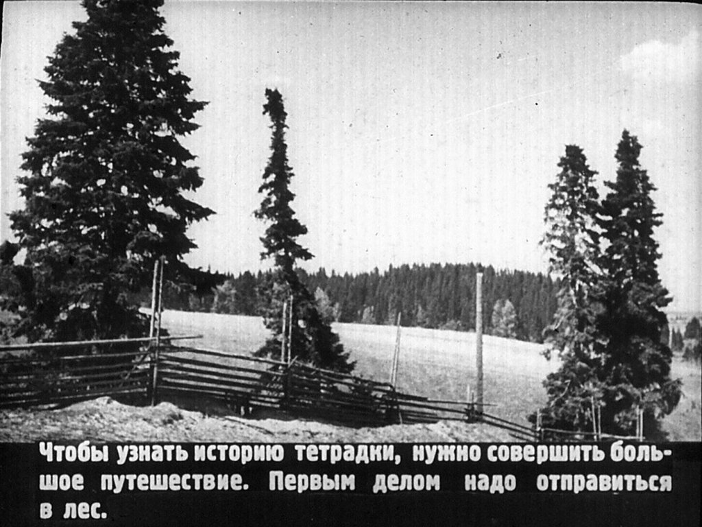 Кадр 3 диафильма «История тетрадки»
