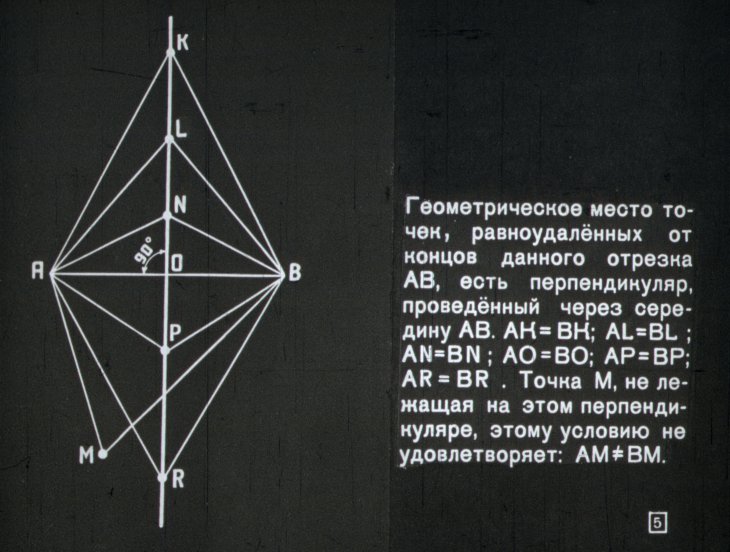 Кадр 5 диафильма «Геометрическое место точек на плоскости»
