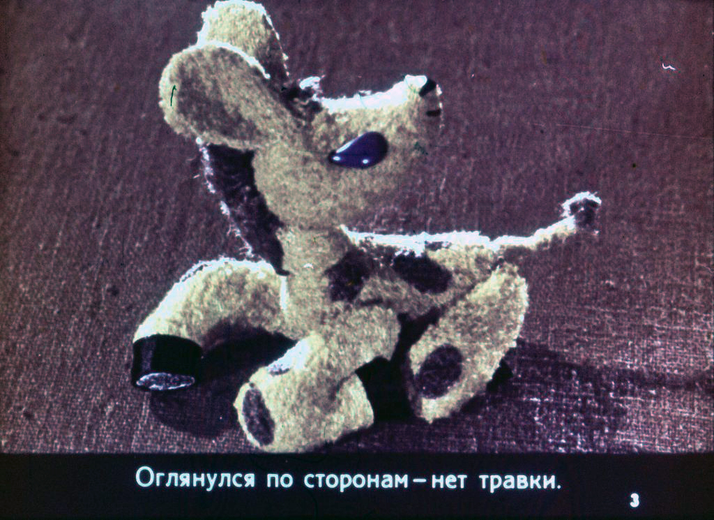 Кадр 3 диафильма «Почему у жирафа шея длинная, а рожки короткие»