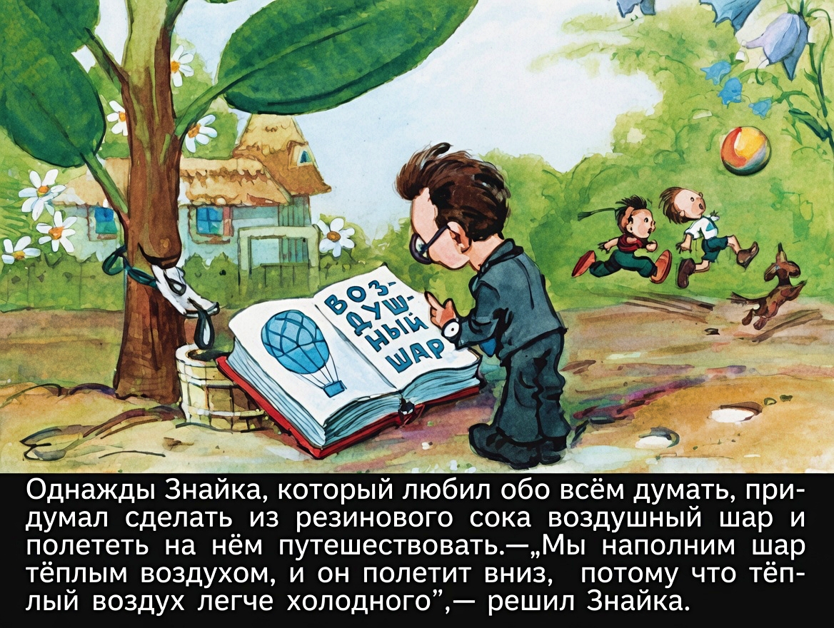 Кадр 4 диафильма «Воздушное путешествие Незнайки и его товарищей»