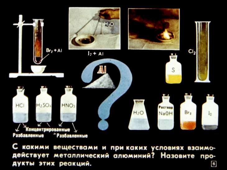 Кадр 6 диафильма «Алюминий - элемент третьей группы»