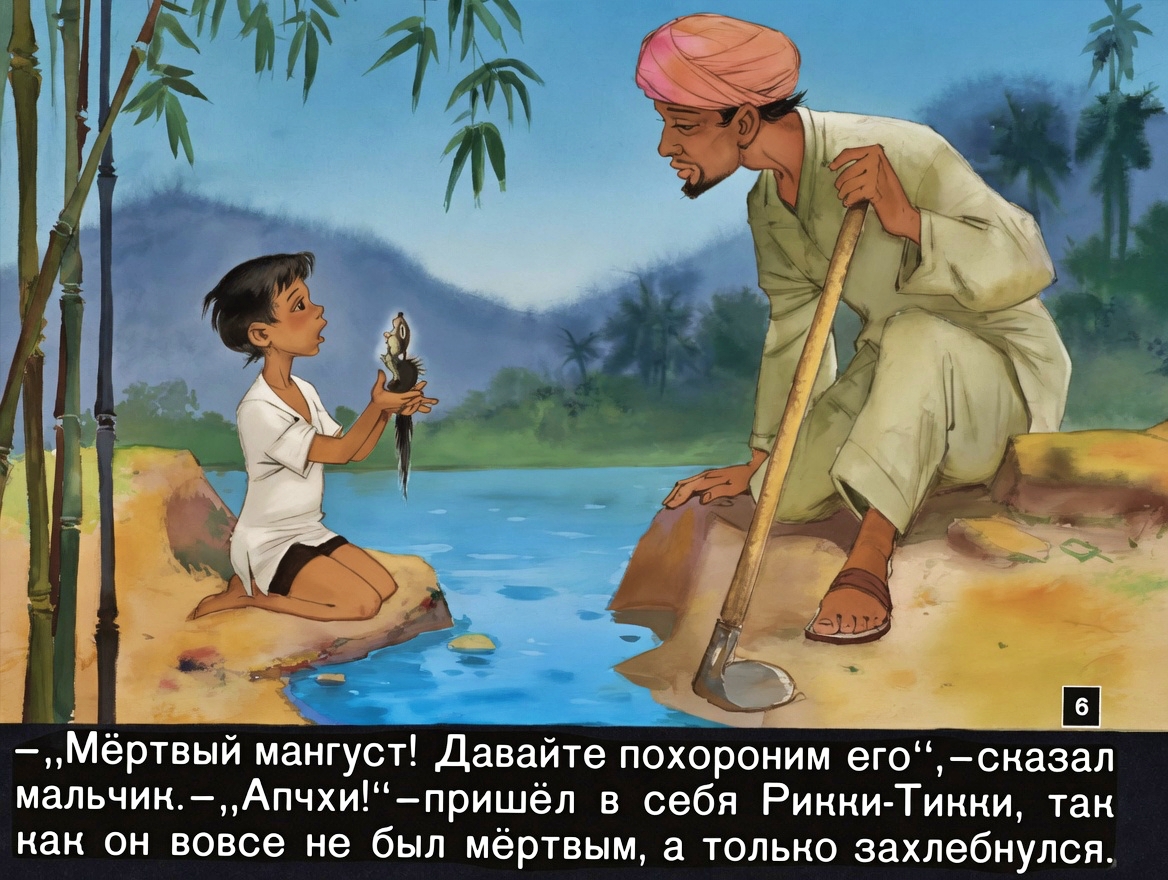 Кадр 5 диафильма «Рикки-Тикки-Тави»