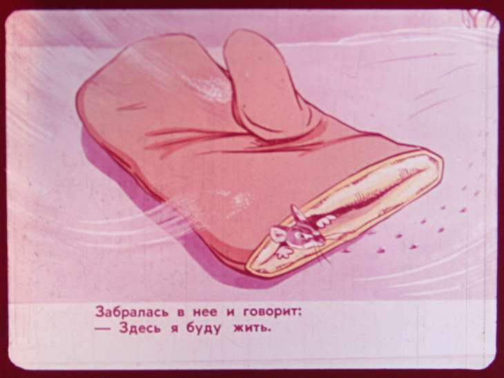 Кадр 6 диафильма «Рукавичка»