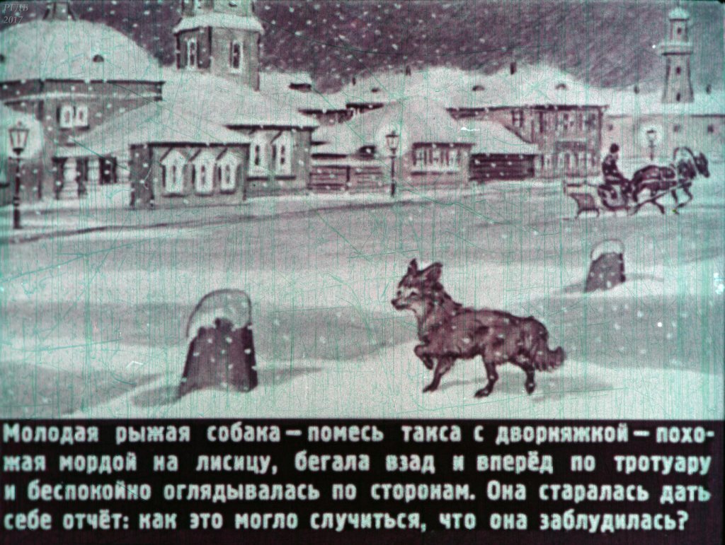 Кадр 3 диафильма «Каштанка»