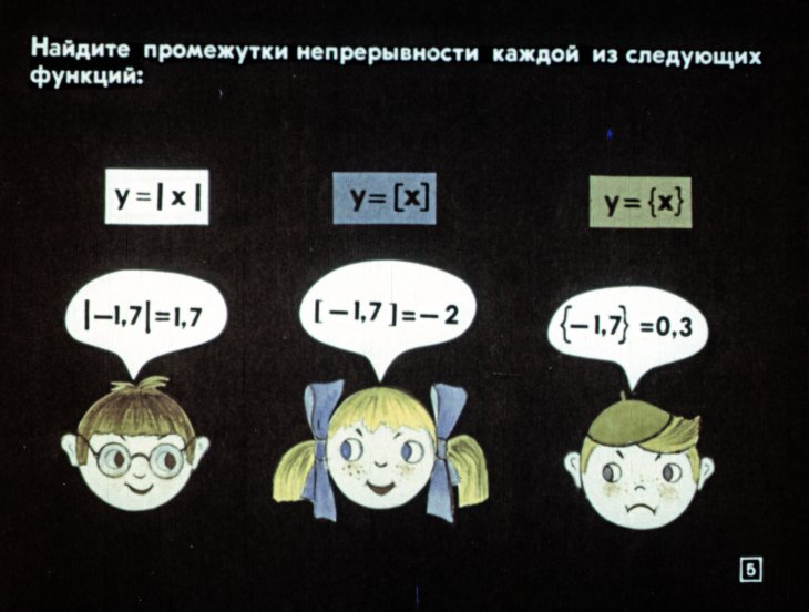 Кадр 5 диафильма «Непрерывные функции»