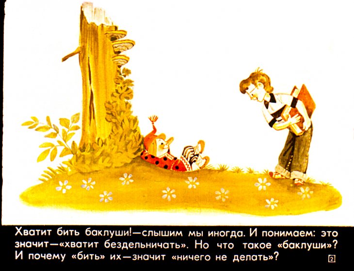 Кадр 2 диафильма «Хватит бить баклуши»