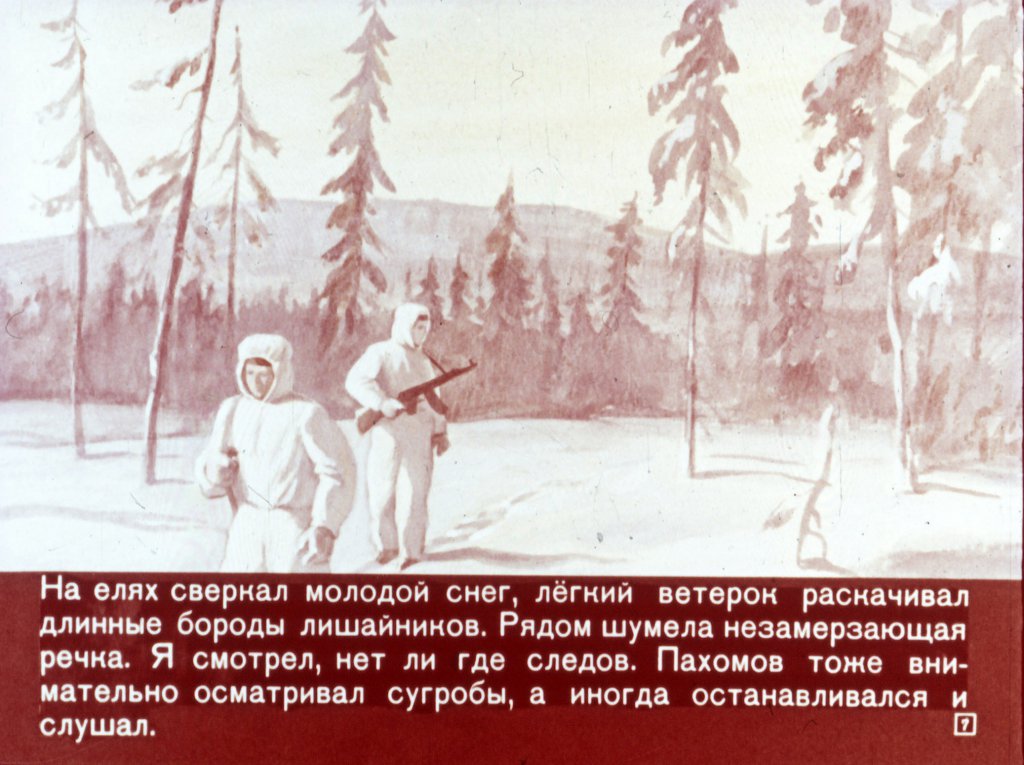 Кадр 7 диафильма «Усатый наездник»