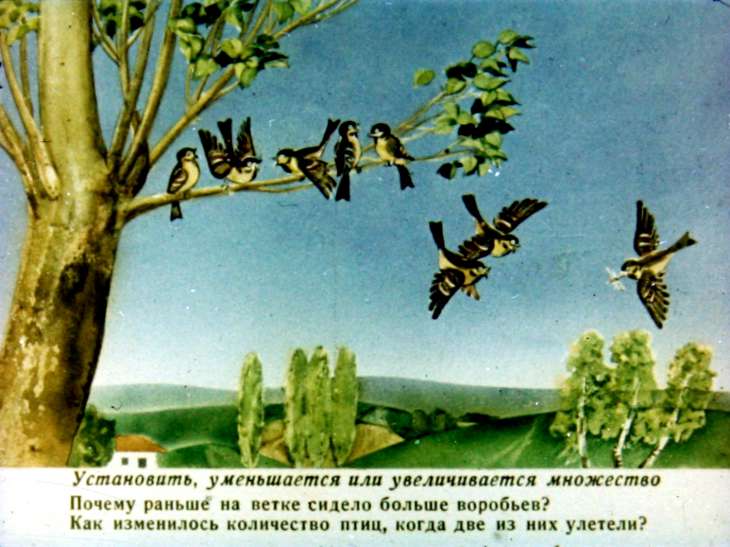 Кадр 3 диафильма «Подготовка детей дошкольного возраста к вычислению»