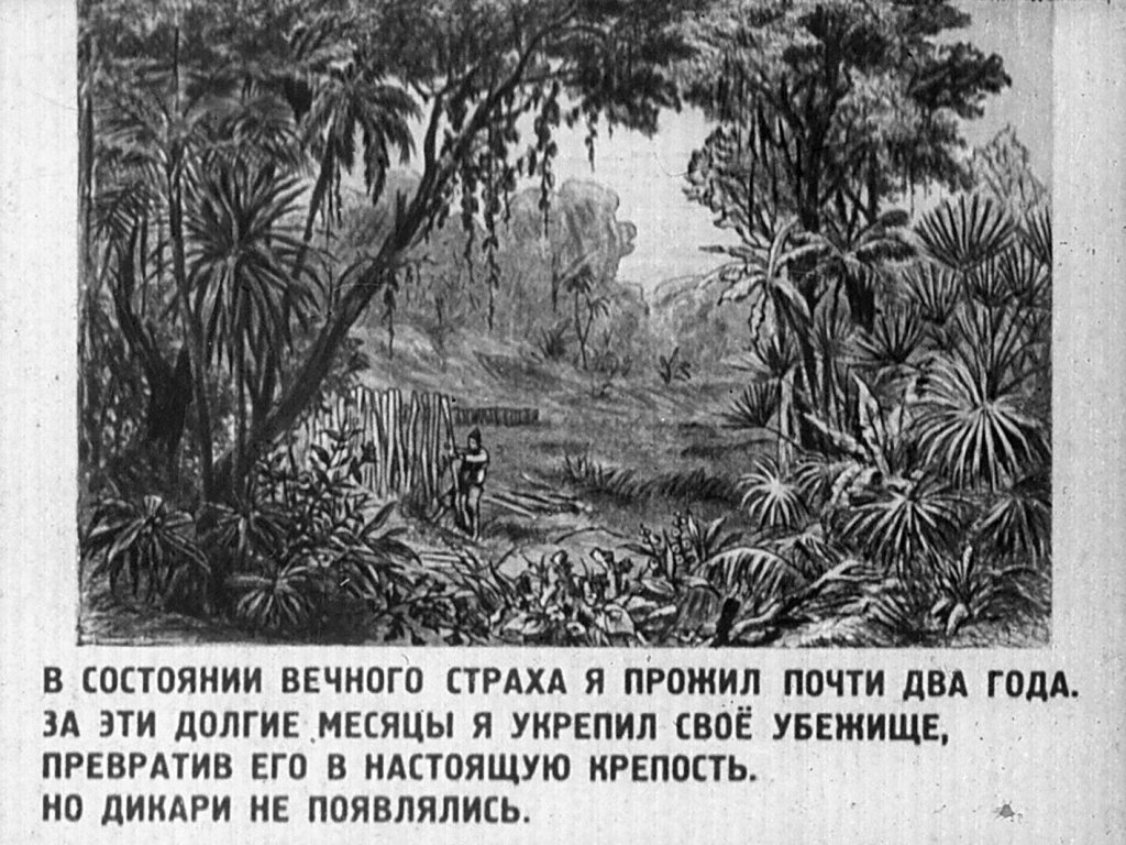 Кадр 6 диафильма «Робинзон Крузо. Часть 2»