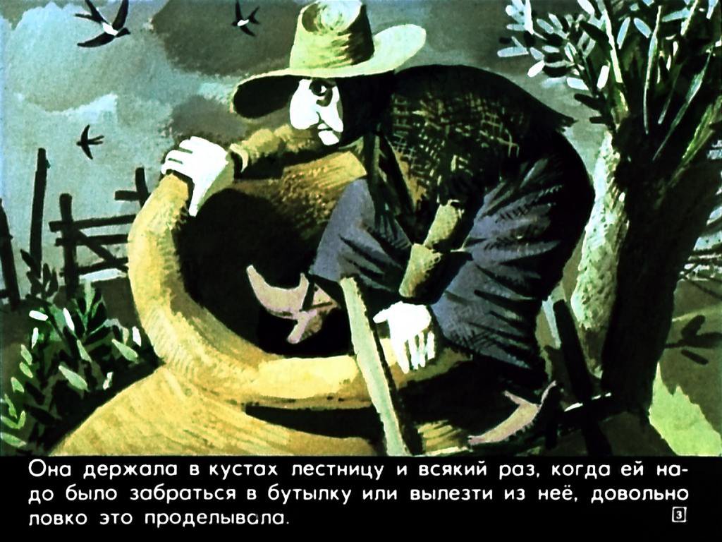 Кадр 3 диафильма «Женщина, которая жила в бутылке»