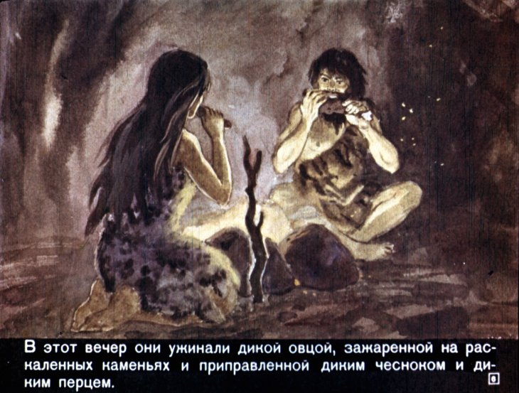 Кадр 6 диафильма «Кошка, гулявшая сама по себе»