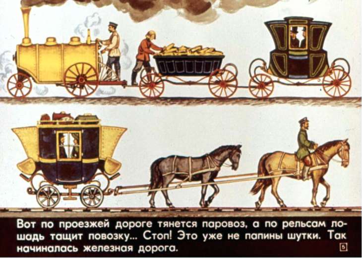 Кадр 5 диафильма «Про железного коня»