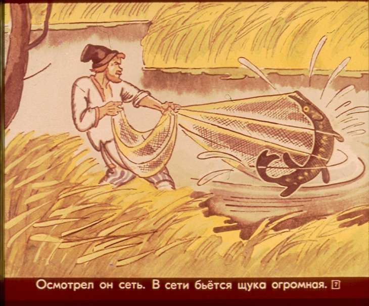 Кадр 7 диафильма «Про клад и болтунью»