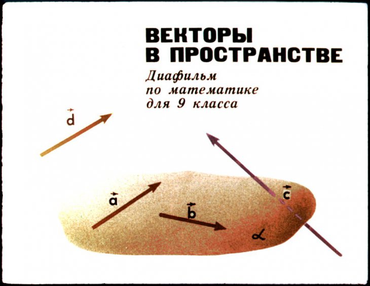 Кадр 1 диафильма «Векторы в пространстве»