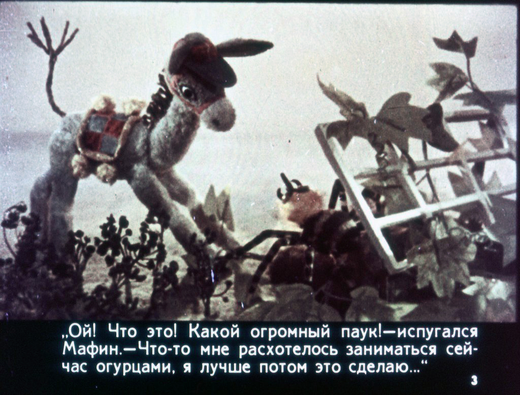 Кадр 3 диафильма «Про ослика Мафина»