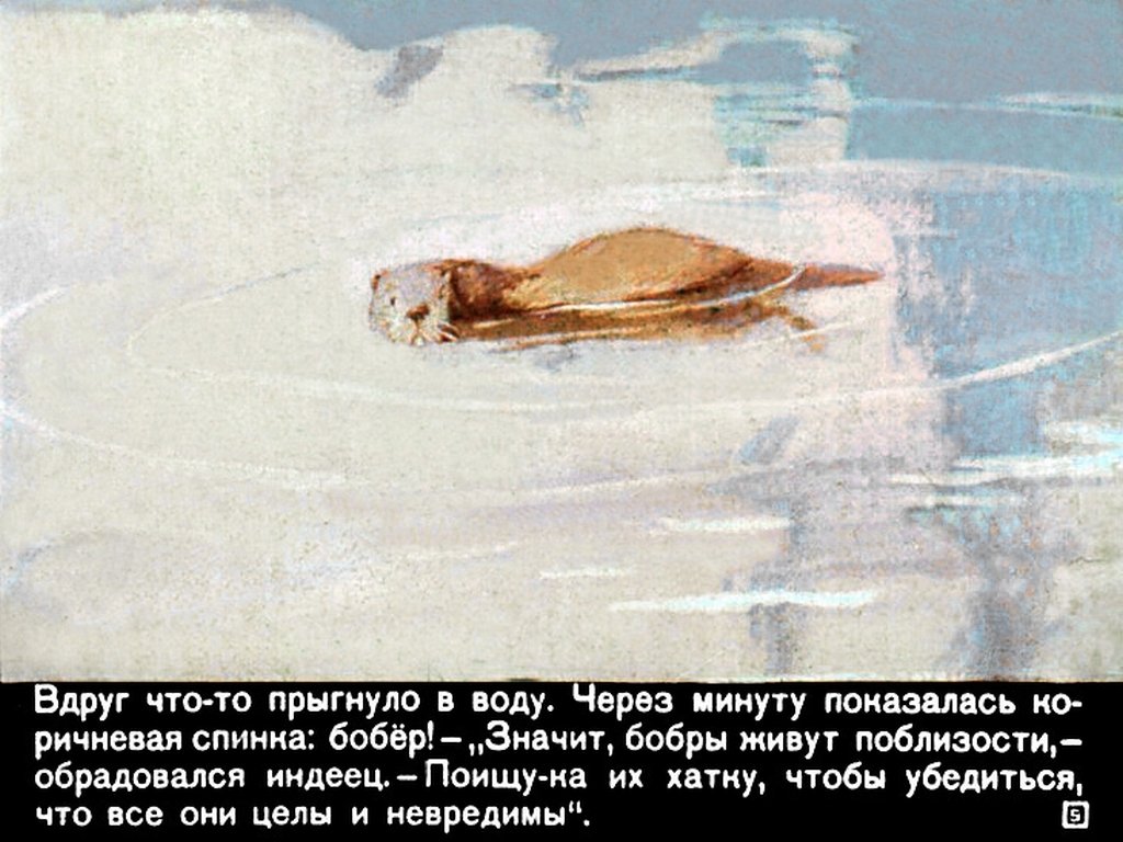 Кадр 5 диафильма «Саджо и ее бобры»