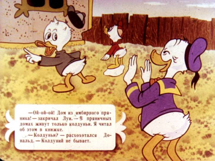 Кадр 5 диафильма «Дядюшка Дональд и колдунья из соседнего дома»