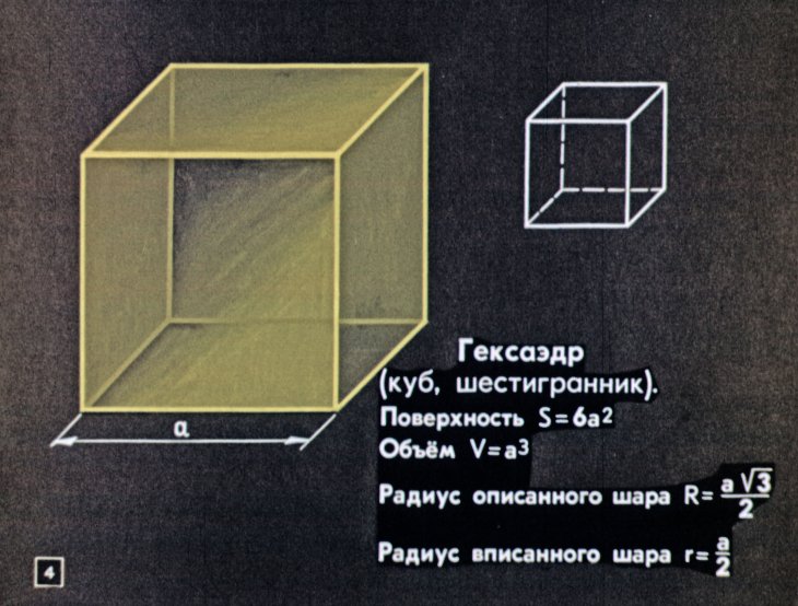 Кадр 4 диафильма «Правильные многогранники»
