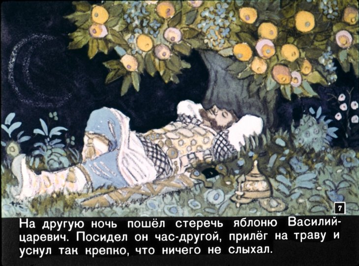 Кадр 7 диафильма «Сказка об Иване-царевиче и Сером волке»