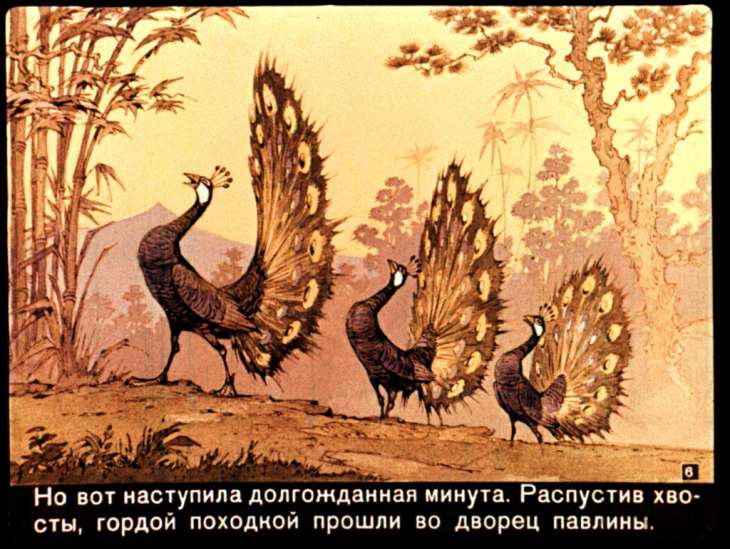 Кадр 6 диафильма «Почему птица улинцзы осталась без перьев»