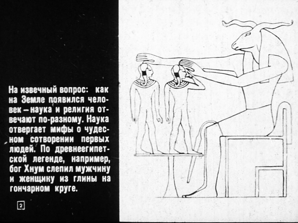 Кадр 2 диафильма «Происхождение человека»