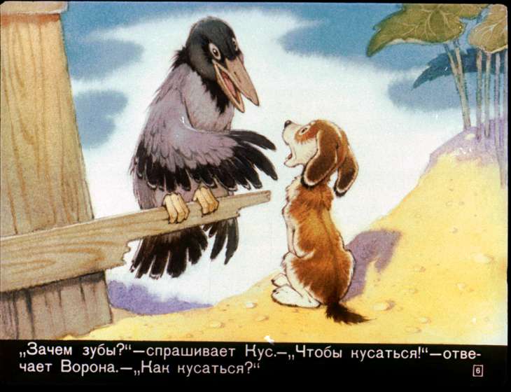 Кадр 6 диафильма «Кус, который не любил кусаться»