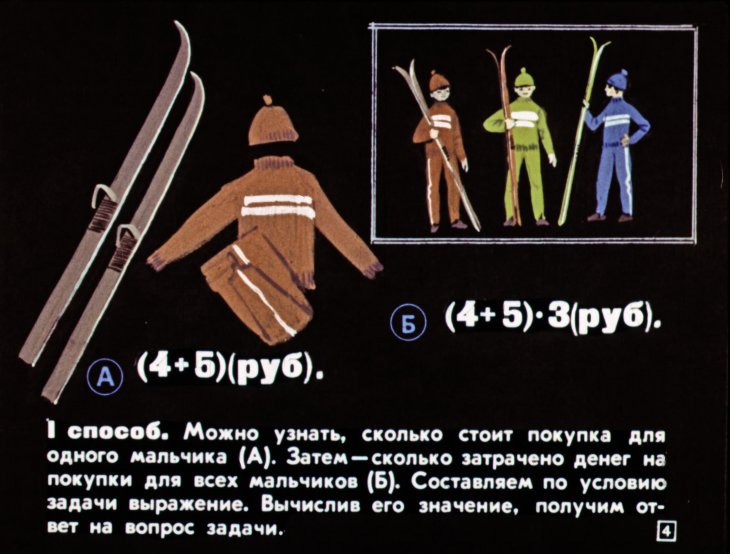 Кадр 4 диафильма «Задачи на все действия во 2 классе»