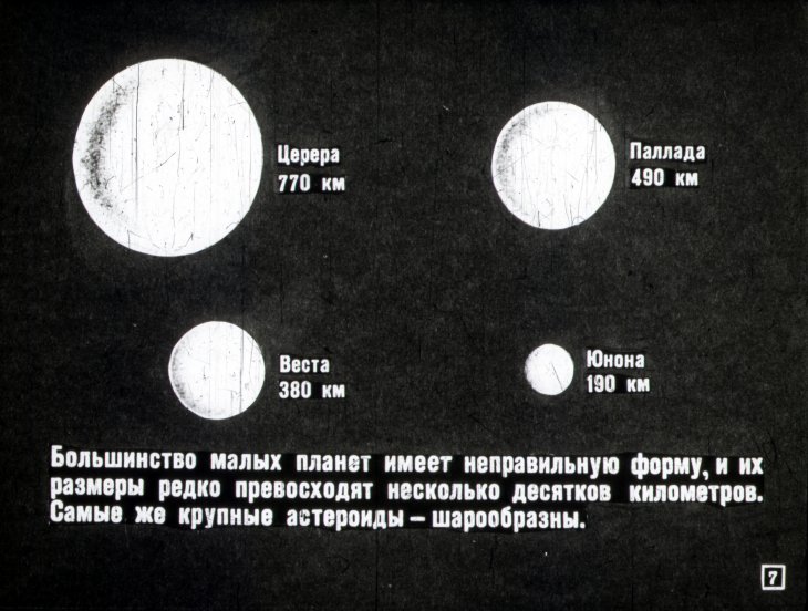 Кадр 6 диафильма «Малые тела Солнечной системы»
