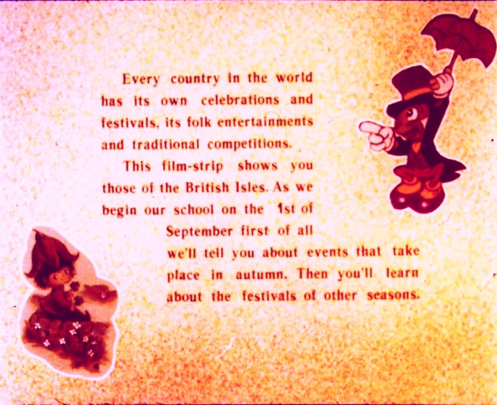 Кадр 2 диафильма «Folk Festivals and Holidays at the British Isles. Part 1»