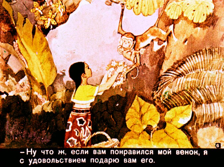 Кадр 6 диафильма «Девочка и тигр»