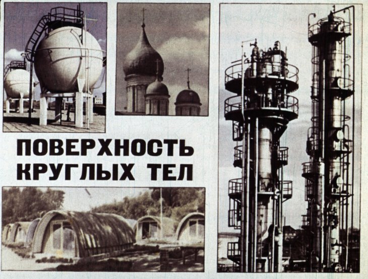 Кадр 1 диафильма «Поверхность круглых тел»