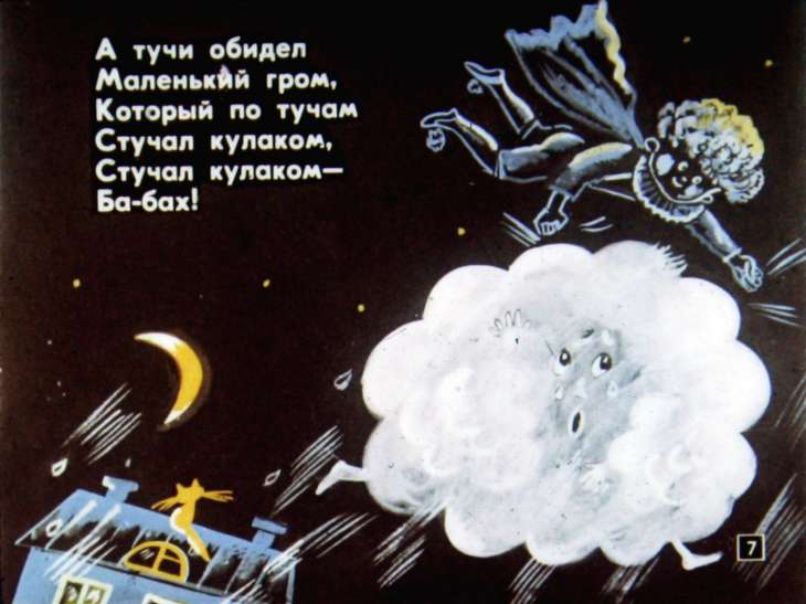 Кадр 7 диафильма «Над нашей квартирой»
