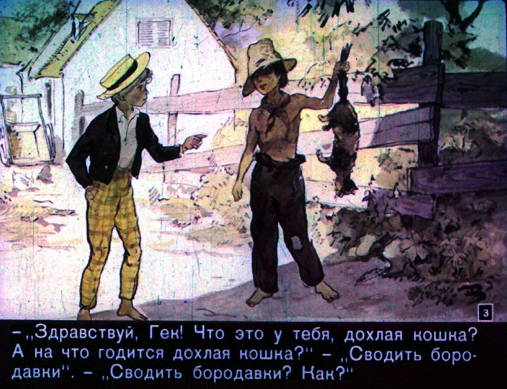 Кадр 3 диафильма «Том Сойер. Часть 2»