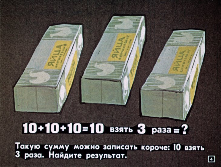 Кадр 4 диафильма «К урокам математики во II классе. Умножение»